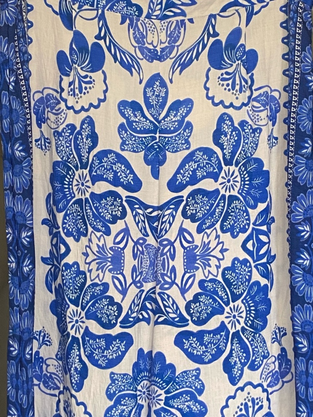 Umgee Blue Floral Flowy Boho Pants Beach Cottagecore Womens Plus Size 2XL NWT - Picture 5 of 8